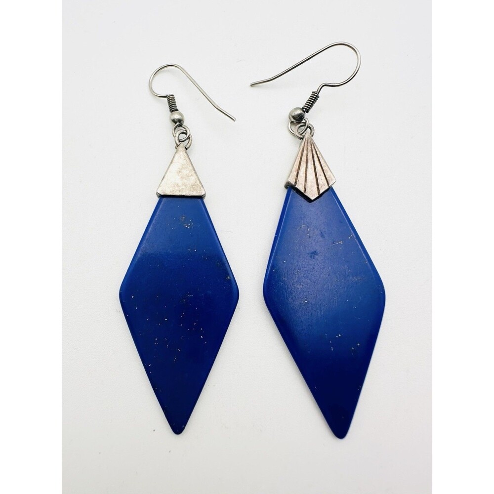 Vintage Lapis Lazuli Dangle Earrings